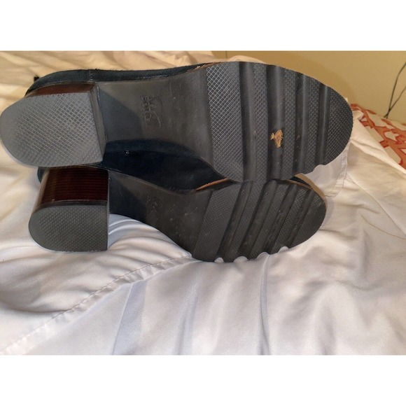 SOREL FARAH Tall BLACK WATERPROOF SUEDE LEATHER UPPER MID BOOT Women Size 9.5 - Picture 3 of 12